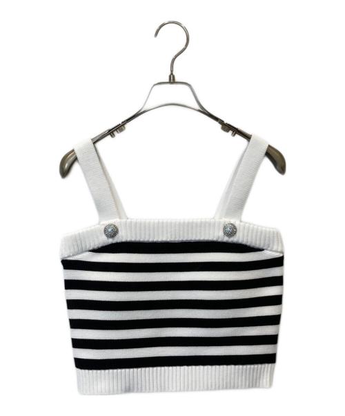 sheller（シェリエ）sheller (シェリエ) bijou button knit bustier SL191040520 ホワイト サイズ:FREE 未使用品の古着・服飾アイテム
