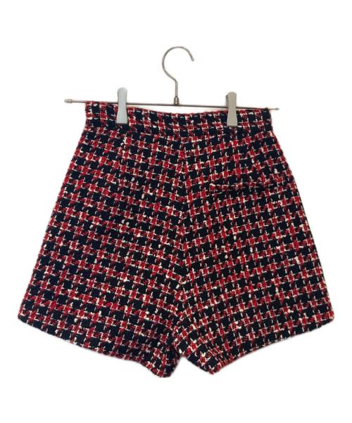 sheller（シェリエ）sheller (シェリエ) Lady tweed wrap culottes 241080 レッド サイズ:S 未使用品の古着・服飾アイテム