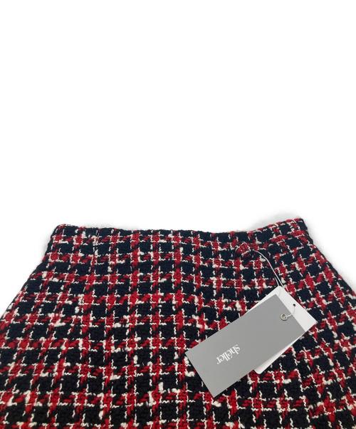 sheller（シェリエ）sheller (シェリエ) Lady tweed wrap culottes 241080 レッド サイズ:S 未使用品の古着・服飾アイテム