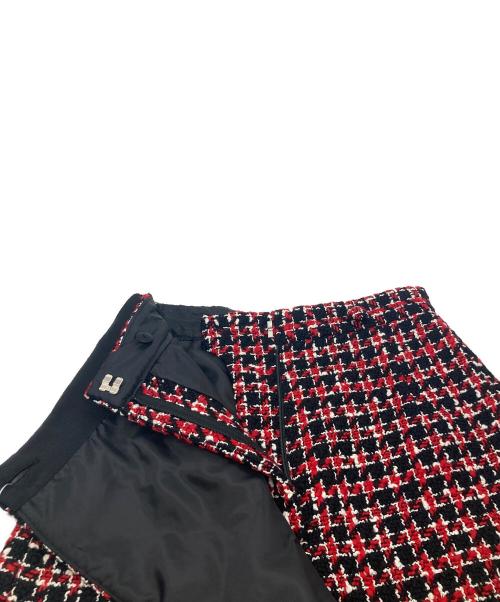 sheller（シェリエ）sheller (シェリエ) Lady tweed wrap culottes 241080 レッド サイズ:S 未使用品の古着・服飾アイテム