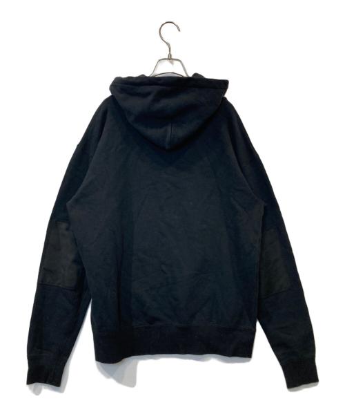MEYAME（メヤメ）MEYAME (メヤメ) ELBOW PATCH HOOD MEY-1326 エルボーパッチフード ブラック サイズ:FREEの古着・服飾アイテム