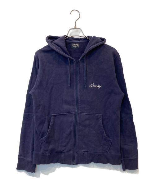 stussy（ステューシー）stussy (ステューシー) ジップパーカー パープル サイズ:Mの古着・服飾アイテム