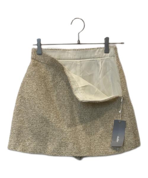 sheller（シェリエ）sheller (シェリエ) ラメミニスカート ベージュ サイズ:M 未使用品の古着・服飾アイテム