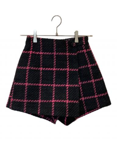 中古・古着通販】sheller (シェリエ) ミニスカート ブラック×ピンク