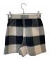 sheller (シェリエ) ブロックチェックショートパンツ ブラック×ベージュ サイズ:M 未使用品：5000円