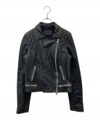 ALL SAINTSオールセインツ）の古着「CONROY LEATHER BIKER JACKET　ML058F  3968」｜ブラック