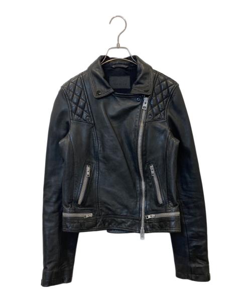 ALL SAINTS（オールセインツ）ALL SAINTS (オールセインツ) CONROY LEATHER BIKER JACKET　ML058F  3968 ブラック サイズ:UK10の古着・服飾アイテム