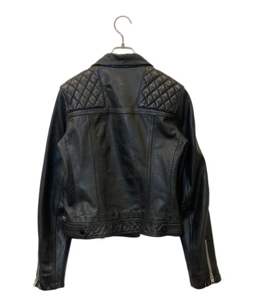 ALL SAINTS（オールセインツ）ALL SAINTS (オールセインツ) CONROY LEATHER BIKER JACKET　ML058F  3968 ブラック サイズ:UK10の古着・服飾アイテム