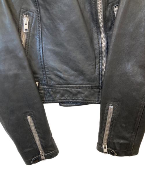 ALL SAINTS（オールセインツ）ALL SAINTS (オールセインツ) CONROY LEATHER BIKER JACKET　ML058F  3968 ブラック サイズ:UK10の古着・服飾アイテム