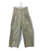 AURALEEオーラリー）の古着「WASHED FINX LIGHT CHINO WIDE PANTS ウォッシュド フィンクス ライト チノ ワイド パンツ A21SP04FC」｜ベージュ
