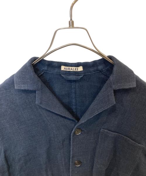 AURALEE（オーラリー）AURALEE (オーラリー) リネン ダブルフェイス ブルゾン　A20SB03WL ネイビーの古着・服飾アイテム