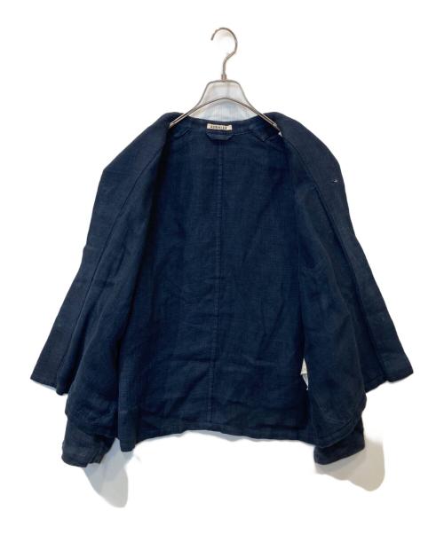 AURALEE（オーラリー）AURALEE (オーラリー) リネン ダブルフェイス ブルゾン　A20SB03WL ネイビーの古着・服飾アイテム