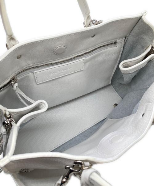 BALENCIAGA（バレンシアガ）BALENCIAGA (バレンシアガ) ペーパーミニ 2WAY ハンドバッグ 370926 370926・9002・A・535269 ホワイトの古着・服飾アイテム