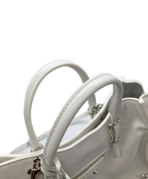 BALENCIAGA（バレンシアガ）BALENCIAGA (バレンシアガ) ペーパーミニ 2WAY ハンドバッグ 370926 370926・9002・A・535269 ホワイトの古着・服飾アイテム