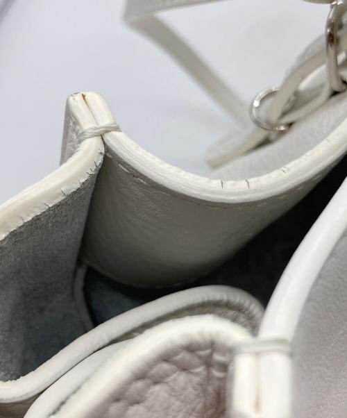 BALENCIAGA（バレンシアガ）BALENCIAGA (バレンシアガ) ペーパーミニ 2WAY ハンドバッグ 370926 370926・9002・A・535269 ホワイトの古着・服飾アイテム