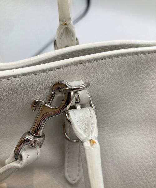 BALENCIAGA（バレンシアガ）BALENCIAGA (バレンシアガ) ペーパーミニ 2WAY ハンドバッグ 370926 370926・9002・A・535269 ホワイトの古着・服飾アイテム