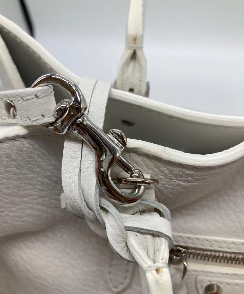 BALENCIAGA（バレンシアガ）BALENCIAGA (バレンシアガ) ペーパーミニ 2WAY ハンドバッグ 370926 370926・9002・A・535269 ホワイトの古着・服飾アイテム