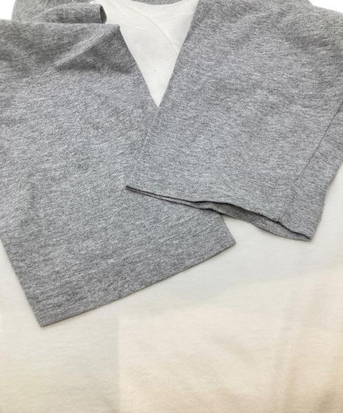 stussy（ステューシー）stussy (ステューシー) ラグランカットソー ホワイト×グレー サイズ:Lの古着・服飾アイテム
