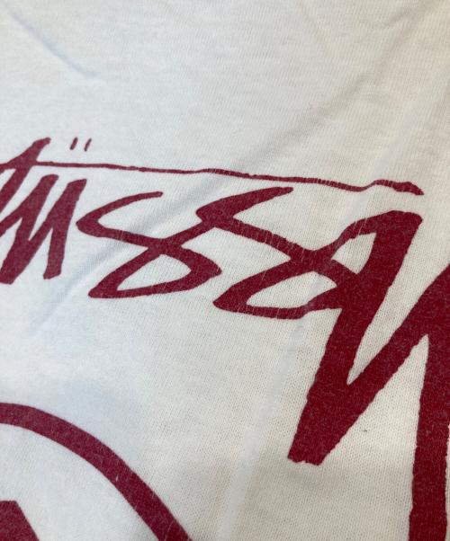 stussy（ステューシー）stussy (ステューシー) ラグランカットソー ホワイト×グレー サイズ:Lの古着・服飾アイテム