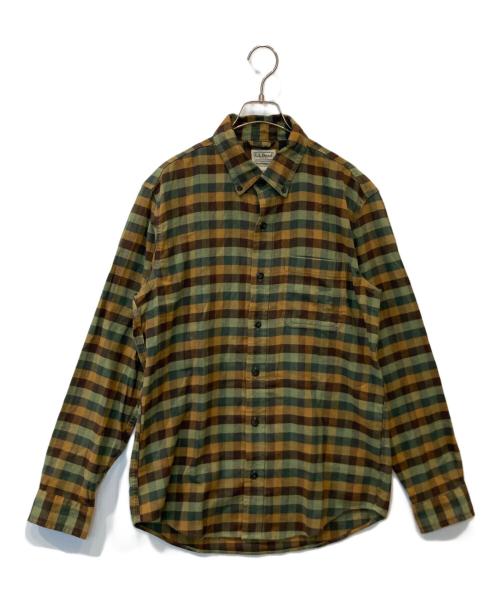 L.L.Bean（エルエルビーン）L.L.Bean (エルエルビーン) Comfort Stretch Flannel Shirt 511541 ブラウン×グリーン サイズ:Sの古着・服飾アイテム