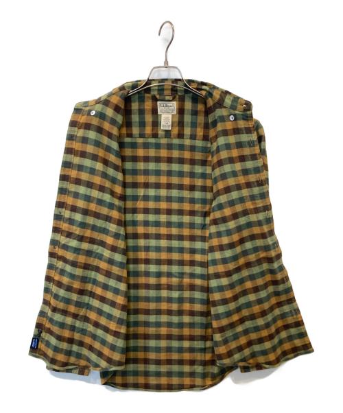 L.L.Bean（エルエルビーン）L.L.Bean (エルエルビーン) Comfort Stretch Flannel Shirt 511541 ブラウン×グリーン サイズ:Sの古着・服飾アイテム