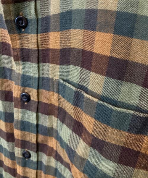 L.L.Bean（エルエルビーン）L.L.Bean (エルエルビーン) Comfort Stretch Flannel Shirt 511541 ブラウン×グリーン サイズ:Sの古着・服飾アイテム