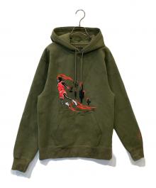 JORDAN BRAND×Travis Scott（ジョーダン ブランド×トラヴィススコット）の古着「Washed Suede Hoodie CN3422-222」｜カーキ