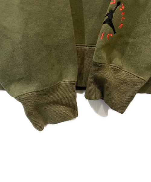 JORDAN BRAND（ジョーダン ブランド）JORDAN BRAND (ジョーダン ブランド) TRAVIS SCOTT (トラヴィススコット) Washed Suede Hoodie CN3422-222 カーキ サイズ:XSの古着・服飾アイテム