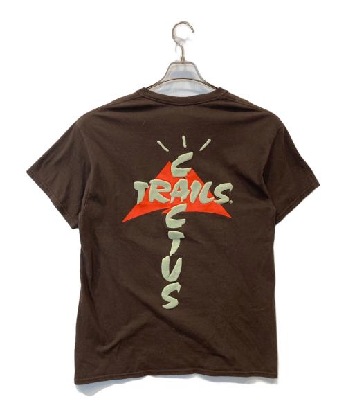 Travis Scott（トラヴィススコット）TRAVIS SCOTT (トラヴィススコット) プリントTシャツ ブラウン サイズ:Mの古着・服飾アイテム