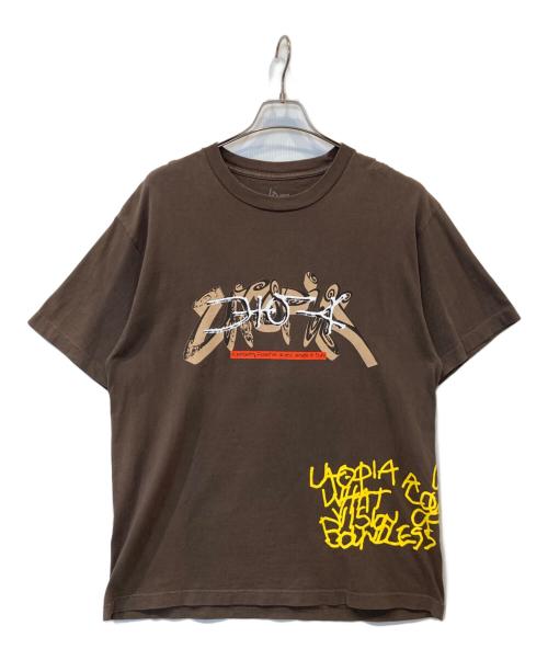 Travis Scott（トラヴィススコット）TRAVIS SCOTT (トラヴィススコット) プリントTシャツ ブラウン サイズ:Lの古着・服飾アイテム