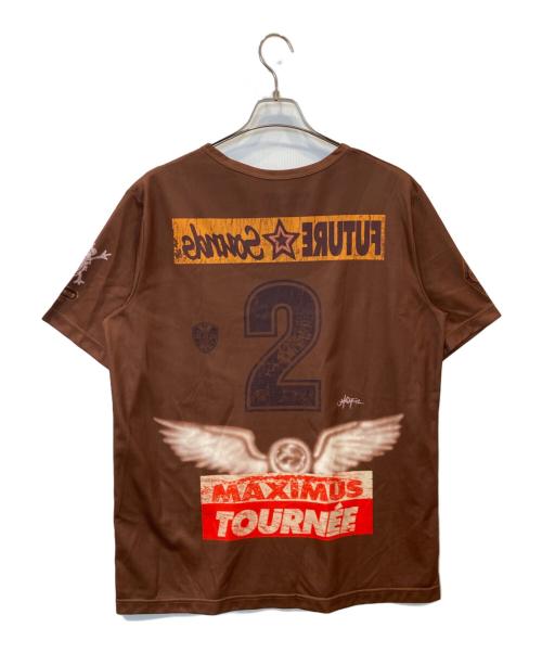 Travis Scott（トラヴィススコット）TRAVIS SCOTT (トラヴィススコット) プリントTシャツ ブラウン サイズ:Lの古着・服飾アイテム
