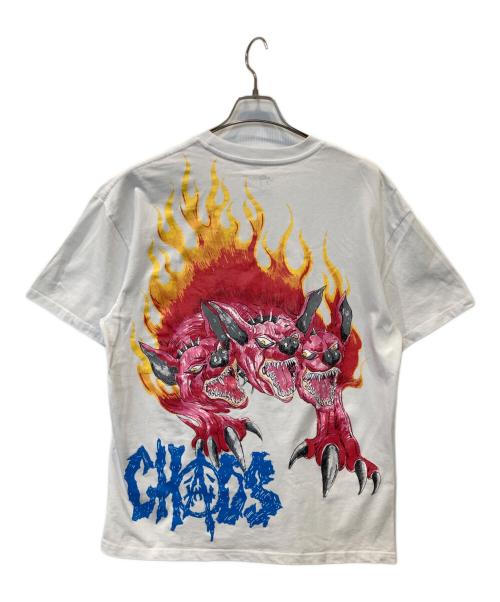 Travis Scott（トラヴィススコット）TRAVIS SCOTT (トラヴィススコット) プリントTシャツ ホワイト サイズ:Lの古着・服飾アイテム