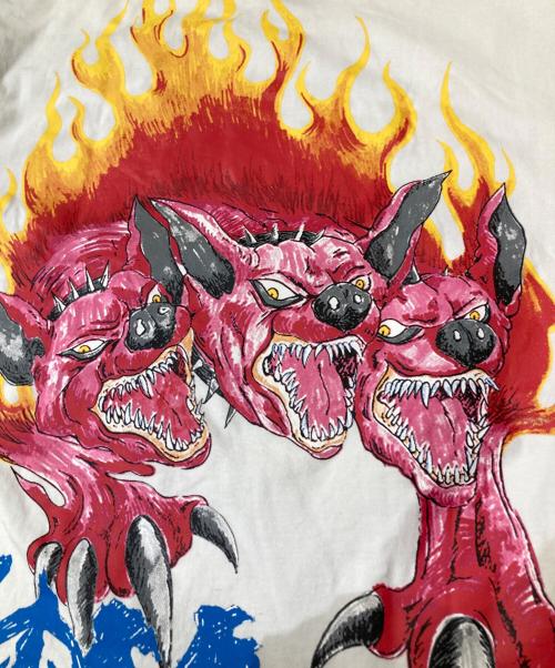 Travis Scott（トラヴィススコット）TRAVIS SCOTT (トラヴィススコット) プリントTシャツ ホワイト サイズ:Lの古着・服飾アイテム