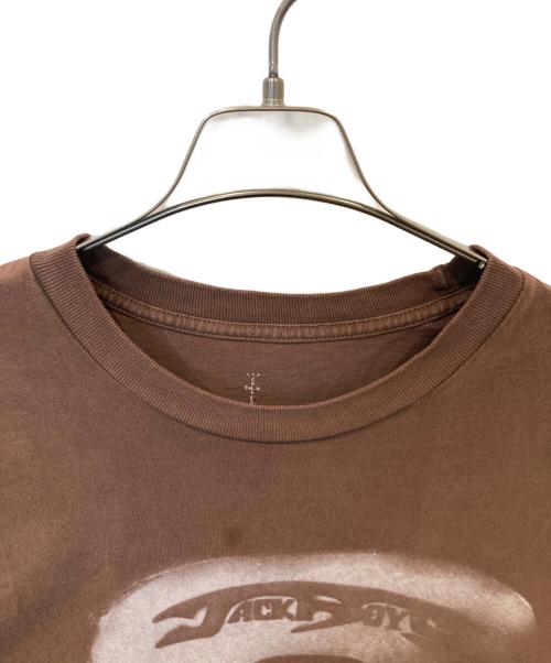 Travis Scott（トラヴィススコット）TRAVIS SCOTT (トラヴィススコット) プリントTシャツ ブラウン サイズ:Lの古着・服飾アイテム