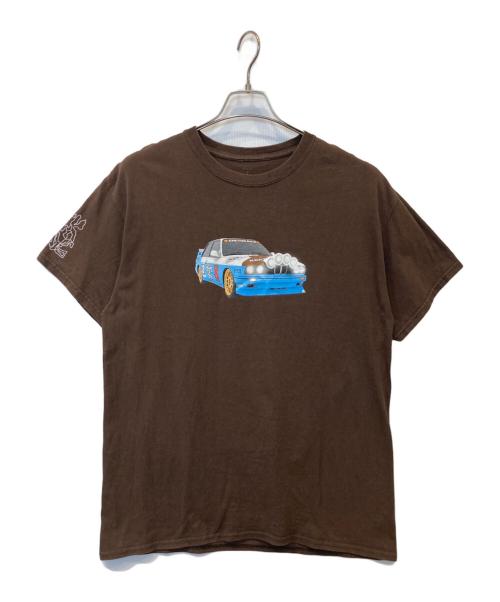 Travis Scott（トラヴィススコット）TRAVIS SCOTT (トラヴィススコット) プリントTシャツ ブラウン サイズ:Mの古着・服飾アイテム