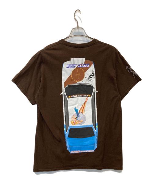 Travis Scott（トラヴィススコット）TRAVIS SCOTT (トラヴィススコット) プリントTシャツ ブラウン サイズ:Mの古着・服飾アイテム