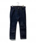 MINEDENIMマインデニム）の古着「スリムシルエットボタンフライ・5ポケットデニムパンツ　1608-1017-80-332」｜インディゴ