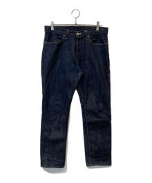 MINEDENIM（マインデニム）の古着「スリムシルエットボタンフライ・5ポケットデニムパンツ　1608-1017-80-332」｜インディゴ