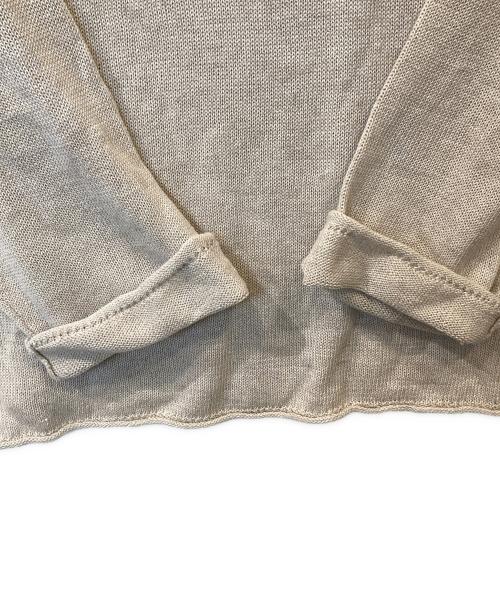 ETRE TOKYO（エトレトウキョウ）ETRE TOKYO (エトレトウキョウ) ロールエンドリネンニットプルオーバー 1225211059-0 ベージュ サイズ:FREEの古着・服飾アイテム