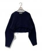 ETRE TOKYOエトレトウキョウ）の古着「ツーピースクロップドニット　1223511046-0」｜ネイビー