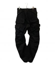 JULIUS（ユリウス）の古着「10.5oz Stretch Denim Wide Cargo Pants　857PAM4」｜ブラック