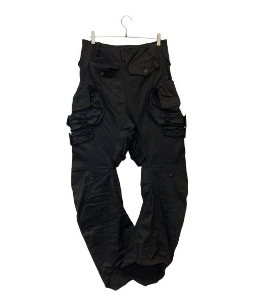JULIUS（ユリウス）JULIUS (ユリウス) 10.5oz Stretch Denim Wide Cargo Pants　857PAM4 ブラック サイズ:2の古着・服飾アイテム