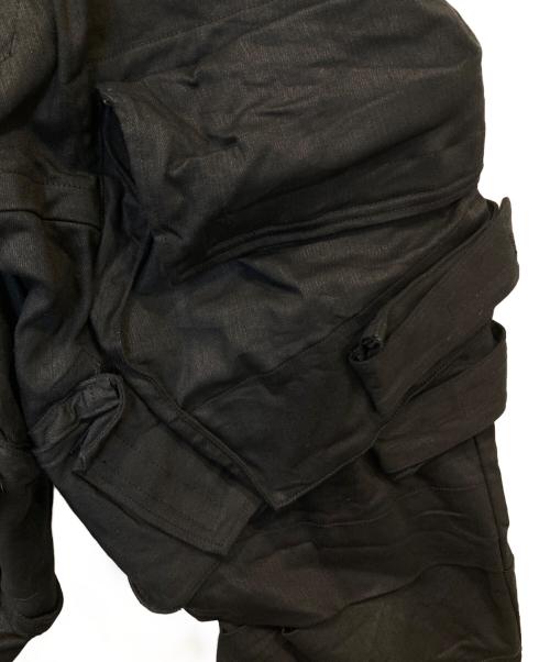 JULIUS（ユリウス）JULIUS (ユリウス) 10.5oz Stretch Denim Wide Cargo Pants　857PAM4 ブラック サイズ:2の古着・服飾アイテム