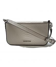 MICHAEL KORS（マイケルコース）の古着「ブライアント スモール スネークエンボスレザー コンバーチブル ポシェット 32T5SYTU1L」｜ホワイト