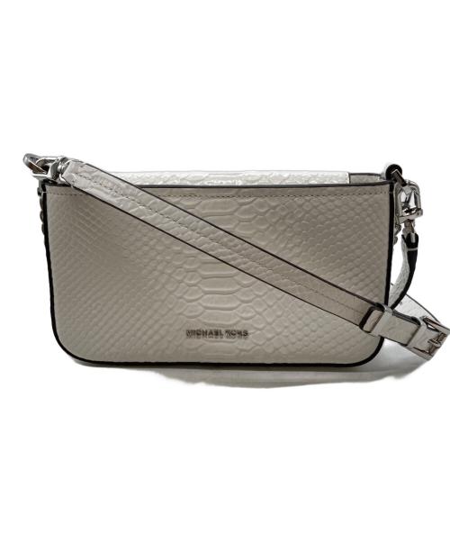 MICHAEL KORS（マイケルコース）MICHAEL KORS (マイケルコース) ブライアント スモール スネークエンボスレザー コンバーチブル ポシェット 32T5SYTU1L ホワイトの古着・服飾アイテム