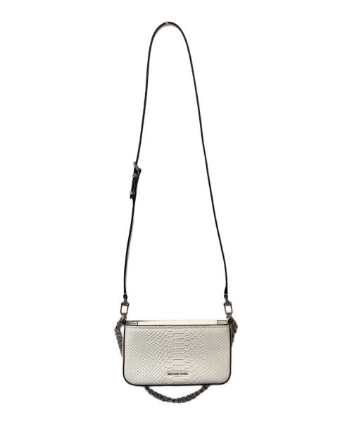 MICHAEL KORS（マイケルコース）MICHAEL KORS (マイケルコース) ブライアント スモール スネークエンボスレザー コンバーチブル ポシェット 32T5SYTU1L ホワイトの古着・服飾アイテム