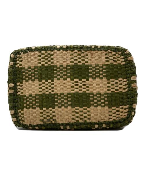 MARNI（マルニ）MARNI (マルニ) IRACA PALM MED BAG グリーン×ベージュの古着・服飾アイテム