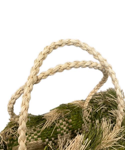MARNI（マルニ）MARNI (マルニ) IRACA PALM MED BAG グリーン×ベージュの古着・服飾アイテム