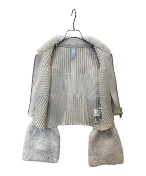 CFCL（シーエフシーエル）CFCL FLUTED PILE GLITTER CROPPED ZIP SHIRT CARDIGAN 「フルーテッド パイル グリッター クロップド ジップ シャツ カーディガン CF010KE179JP00 ベージュ サイズ:1の古着・服飾アイテム