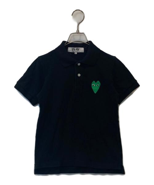 PLAY COMME des GARCONS（プレイコムデギャルソン）PLAY COMME des GARCONS (プレイコムデギャルソン) One-point logo patch S/S polo shirt　AZ-T045 ブラック サイズ:Sの古着・服飾アイテム